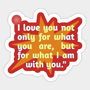 Quotes or love Sticker